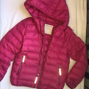 HA pink puffer coat size 130 (8)